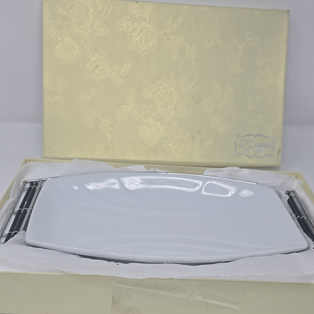 Elegant White Serving Platter